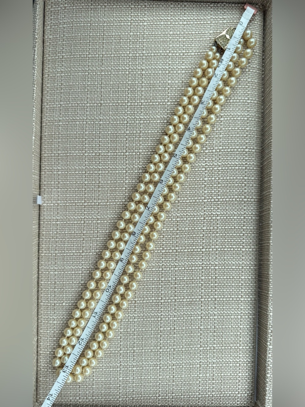 Vendome Classic Double Strand Champagne Pearl Necklace with Gold Clasp -vintage - Picture 10 of 10